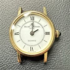 Vintage Baume & Mercier Genève 14K Gold Ladies Quartz Watch Box Papers