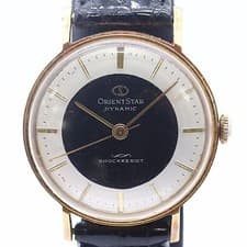 Orient Star T13040 Hand-Wound Watch Black Silver Dial Men's Timepiece