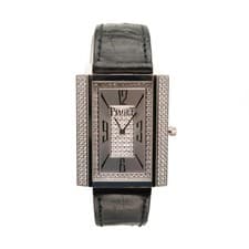 Piaget Black Tie 28mm x 41mm 18K White Gold Diamond Hand Wind Watch P10098