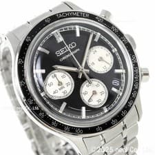 SEIKO SELECTION SBTR055 Spirit Chronograph Silver Dial Blue Bezel Quartz NEW