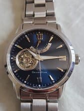 Orient Star WZ0081DA Wristwatch Automatic Open Heart Skeleton Blue Dial