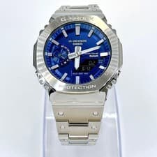 G-SHOCK GM-B2100AD-2AJF Solar Metal Watch Silver Blue Excellent Condition