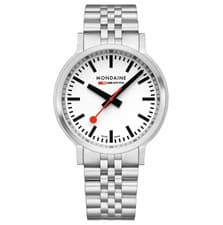 Mondaine MST.4101B.SJ.2SE Stop2Go 41 mm Steel White Dial Quartz Men's Watch