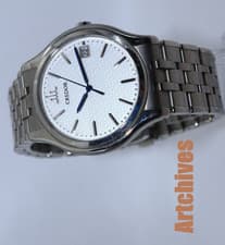 SEIKO Credor Signo 8J86-7A00 GCAZ057 Quartz Silver Dial Mens Watch Box Papers