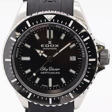 Edox 80120 Skyd Diver Neptunian AT Automatic Men's Watch Working Authentic Rare