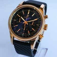 Breitling Transocean Diamond RB015253/BB16 2020 Full Set 43mm 18k YG Black Watch