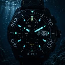 Tag Heuer Aquaracer titanium auto chrono watch full set 1 yr warranty RRP £5250