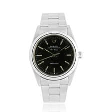 Rolex Stainless Steel Air-King 34mm - Black Index Dial and Smooth Bezel