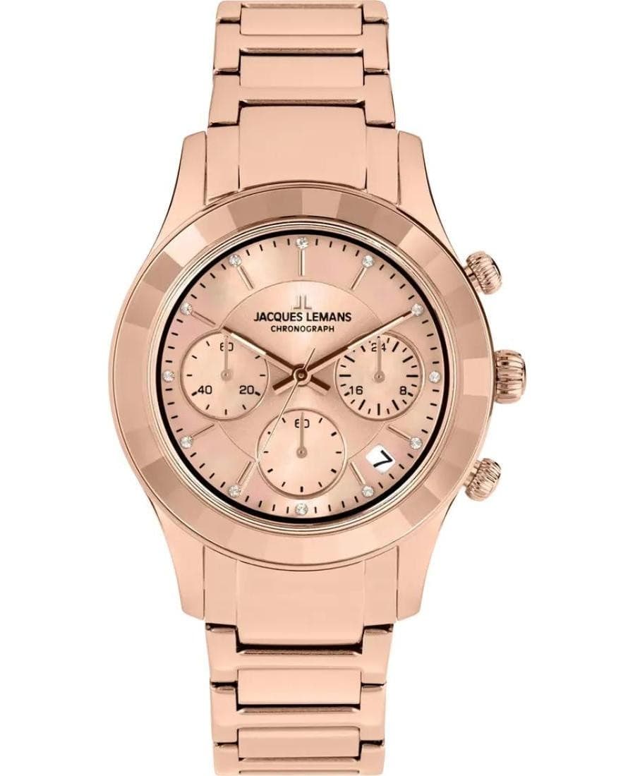 JACQUES LEMANS Women Analog Quartz Casual Watch Classic Dress Waterproof Fashion