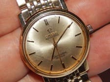 14K SOLID YELLOW GOLD OMEGA SEAMASTER DE VILLE AUTOMATIC 32mm NO DATE WATCH
