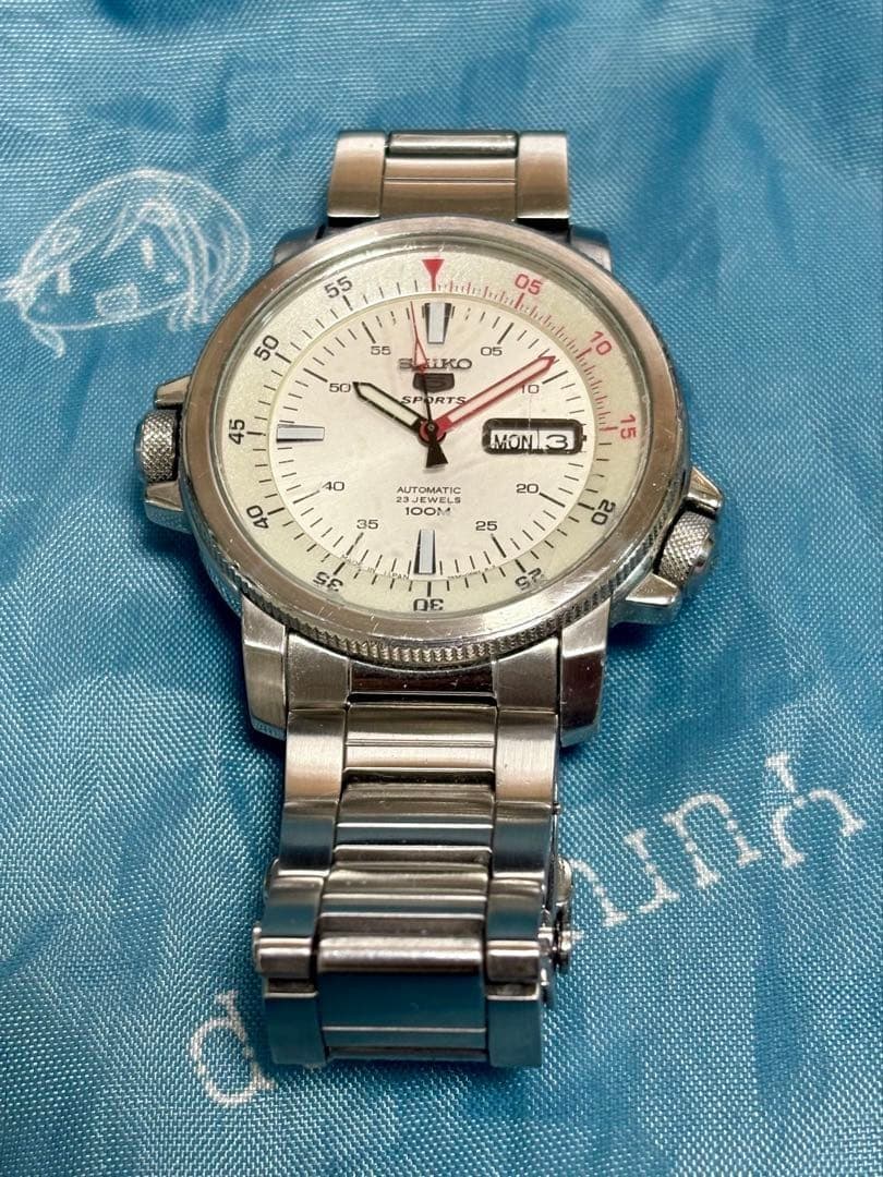 Seiko 5 SNZJ53K1 Automatic Wristwatch Used from Japan 43mm 100m Water Resistant