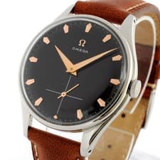 1954' VINATGE OMEGA REF 2505 MANUAL WIND BLACK DIAL OVERSIZE 38MM GENTS WATCH