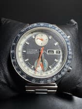 Unique Citizen Chronograph Automatic Day/Date Tachymeter Blue Bezel Steel Bracel