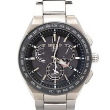 Seiko Men s Watch Astron Executive Line Solar Radio Black Dial TI Titanium SEIKO