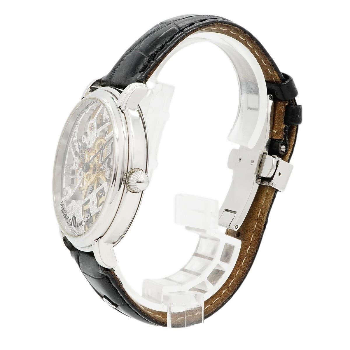 Maurice Lacroix Watch Masterpiece 16807 Skeleton Dial 43mm w/Guarantee Card