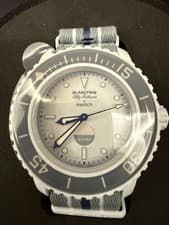 Blancpain x Swatch Antarctic Ocean Automatic Dive Watch Rare From Japan