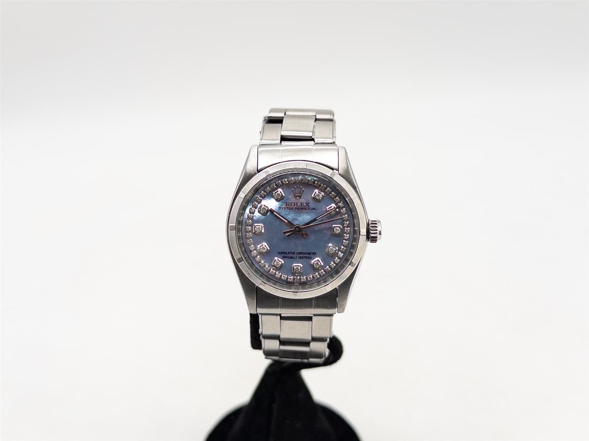 Estate $13,000 ROLEX 31mm MIDSIZE BLUE MOP Diamond Ladies Watch SERVICED