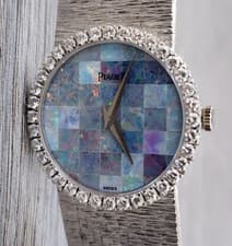 9706A6 Piaget Vintage Opal 18K White Gold Factory Diamond Manual Wind