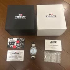Tissot PRX Quartz Wristwatch 35mm Ice Blue Unisex Mens Timepiece Sapphire