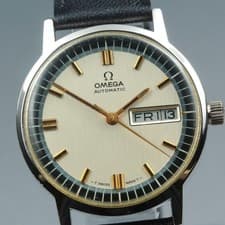 Vintage 1970 OMEGA 166.0140 Cal.750 Men's Automatic Watch 35mm 17J Day Date