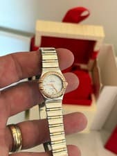 Omega Constellation Ladies Watch 18kt Gold & Steel Diamond Bezel Full Set 2005