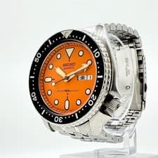 SEIKO 7548-7000 Diver Orange Dial Tuna Quartz 150m Day Date 1981 Vintage