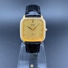 SEIKO Superior REF. 9681-5000 14K Gold 30mm Square HAQ Quartz Dress Watch