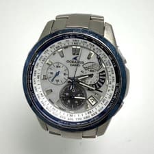 CASIO OCEANUS OCW-M700 Solar Chronograph White Dial Men's Watch 6.3in Excellent