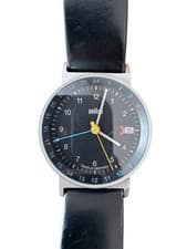 BRAUN AW 24 QUARTZ Watch GMT Day-Date Vintage 33mm