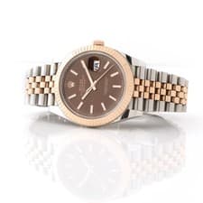 Rolex Datejust 41mm 2020 Chocolate Dial Two Tone Rose Gold Watch