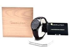 Hamilton Khaki Field H684010 Quartz Men's Watch Black Dial Date w/Box Paper