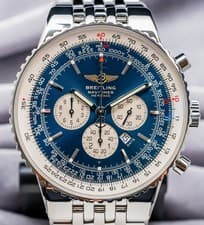 Breitling Navitimer Heritage 43 mm WARRANTY Blue Dial SERVICED Integrated A35340