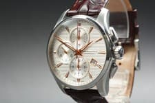 [N MINT] Hamilton Jazzmaster H325960 42mm Silver Dial Chronograph AT Men's Watch