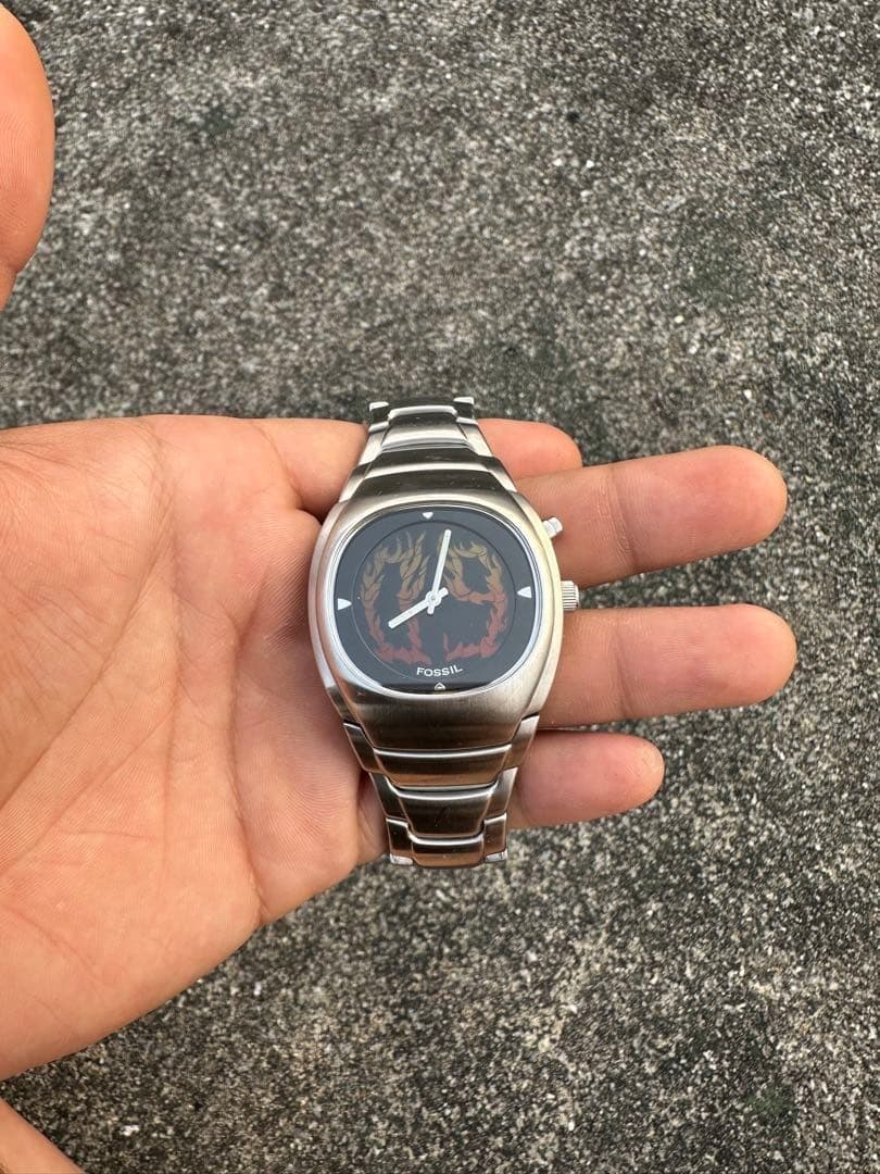 FOSSIL BigTic Silver Analog Watch, Used, No scratches, Classic style