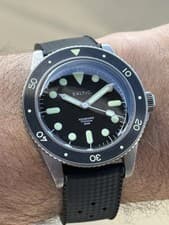 Baltic Aquascaphe Titanium 41mm Auto Black 300m Diver Full Kit + Bracelet Bonus