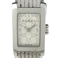 Used GUCCI G Metro 8600L Watch SS Quartz Gold Ladies Used