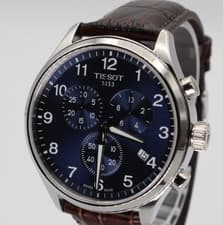 New Tissot Chrono XL Classic Blue Dial Leather Men's Watch T116.617.16.047.00