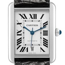 Cartier Tank Solo XL Steel Silver Dial Mens Watch W5200027