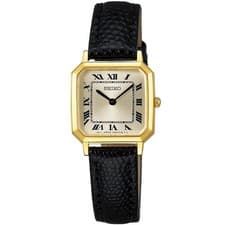 Seiko Selection Nano Universe SSEH018 Ladies Quartz Watch Gold Leather Band