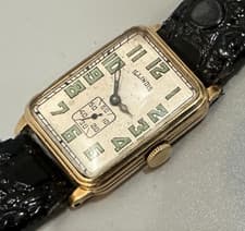 Vintage Illinois Men's 14k gold filled 17 jewels Wristwatch 1920s