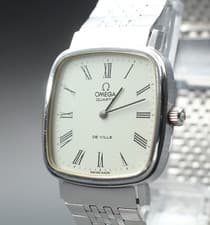 1978 Near MINT OMEGA De ville 31mm 191.0045 Quartz White Roman Men's Vintage