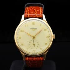 Longines Oversize 50s 37mm 18kt Rose Gold Manual Cal 12.68 Serviced