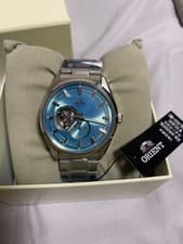 Orient RN AR009L automatic wristwatch Blue Dial Silver Strap 40.8mm Watch