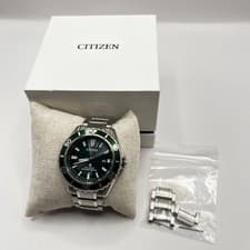 CITIZEN Promaster BN0199-53X Green Dial Eco-Drive Men's Watch Used Working #40