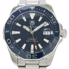 TAG HEUER Aquaracer Caliber 5 41mm WAY211C Men s Watch A Rank Used from JAPAN