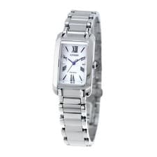 Citizen Women's Eco-Drive White Dial Stainless Steel Watch New From Japan