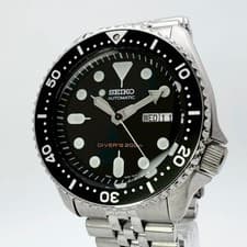 MINT Discontinued Working Seiko Black Boy SKX007 Automatic Day-Date