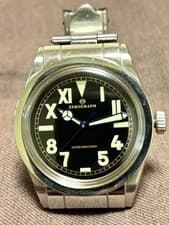 incipio ZEROGRAPH Super Precision Black Dial Wrist16cm Used No Box F/J Tested