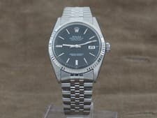 Rolex Datejust 16014 Black Dial Jubilee 18ct White Gold Bezel 1978 Serviced