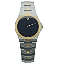 MOVADO Luno Black Dial Two-Tone Black Dial Men's Watch - 50% OFF RETAIL PRICE